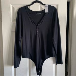 Black Abercrombie and fitch bodysuit